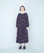 ビスコースリネンフラワー刺繍プルオーバー